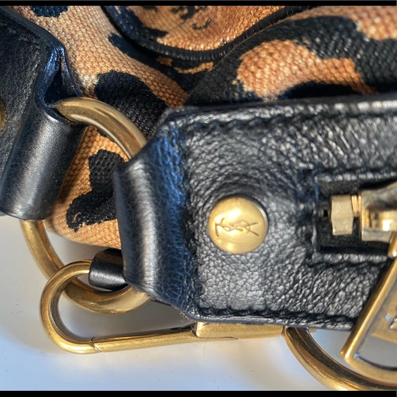 Yves Saint Laurent cheetah leopard print bag with lock - Picture 5 of 12